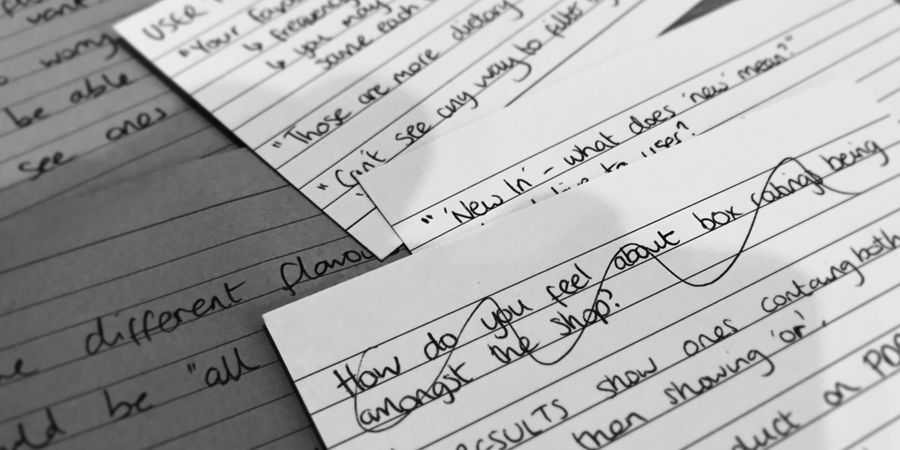 Usability testing notes