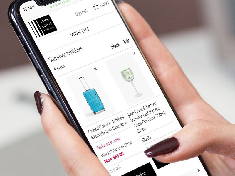 Redesigning the wish list for johnlewis.com